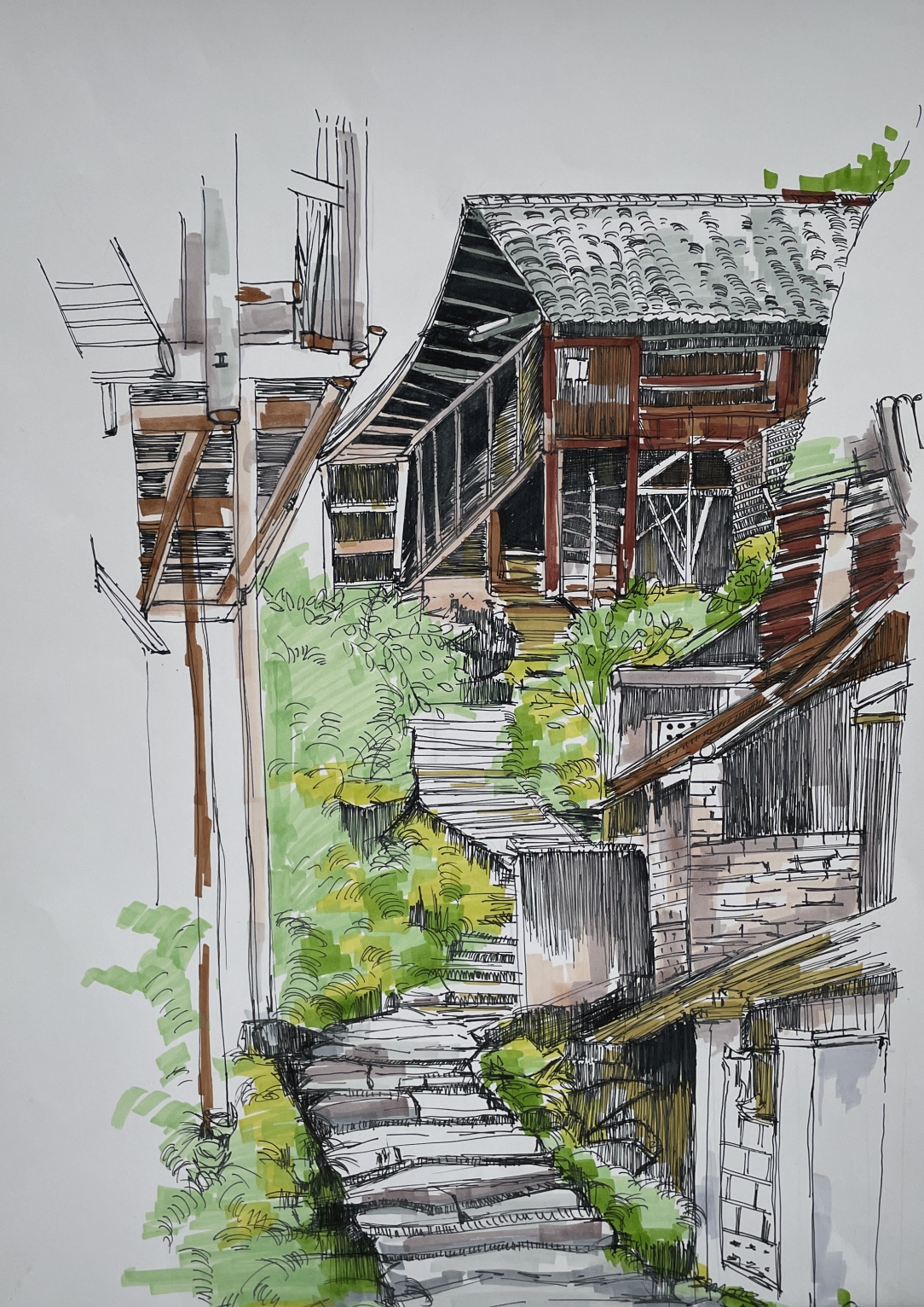 高子琪《阶梯木屋》.jpg 高子琪《阶梯木屋》.jpg