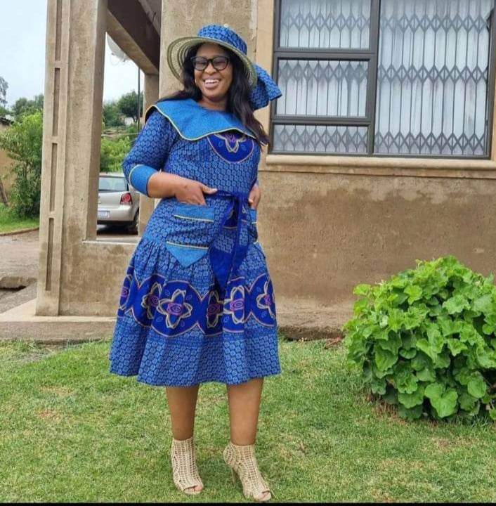 Shweshwe Makoti Traditional Dresses For African Women’s – African10